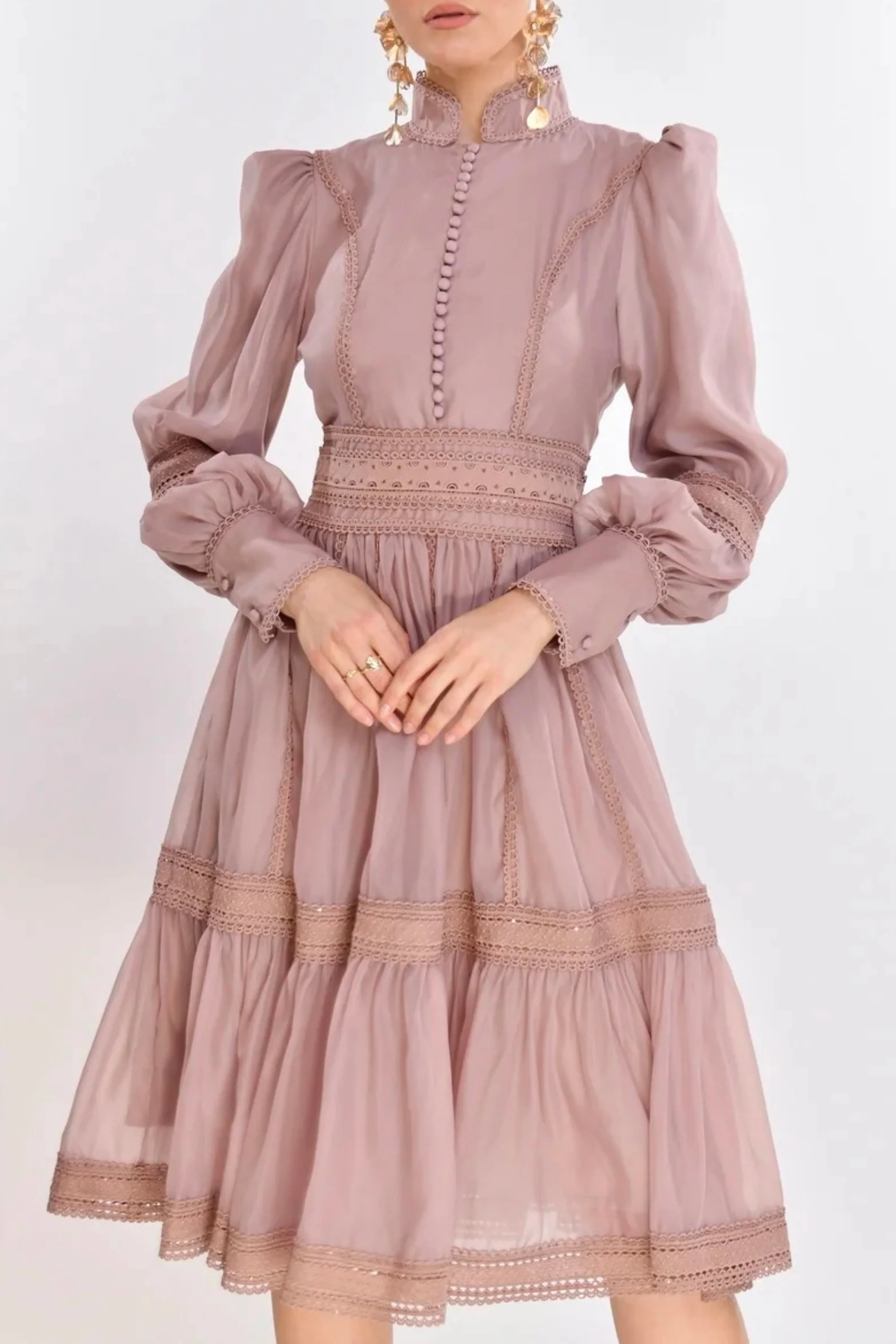 Vintage Rose Cutwork Dress