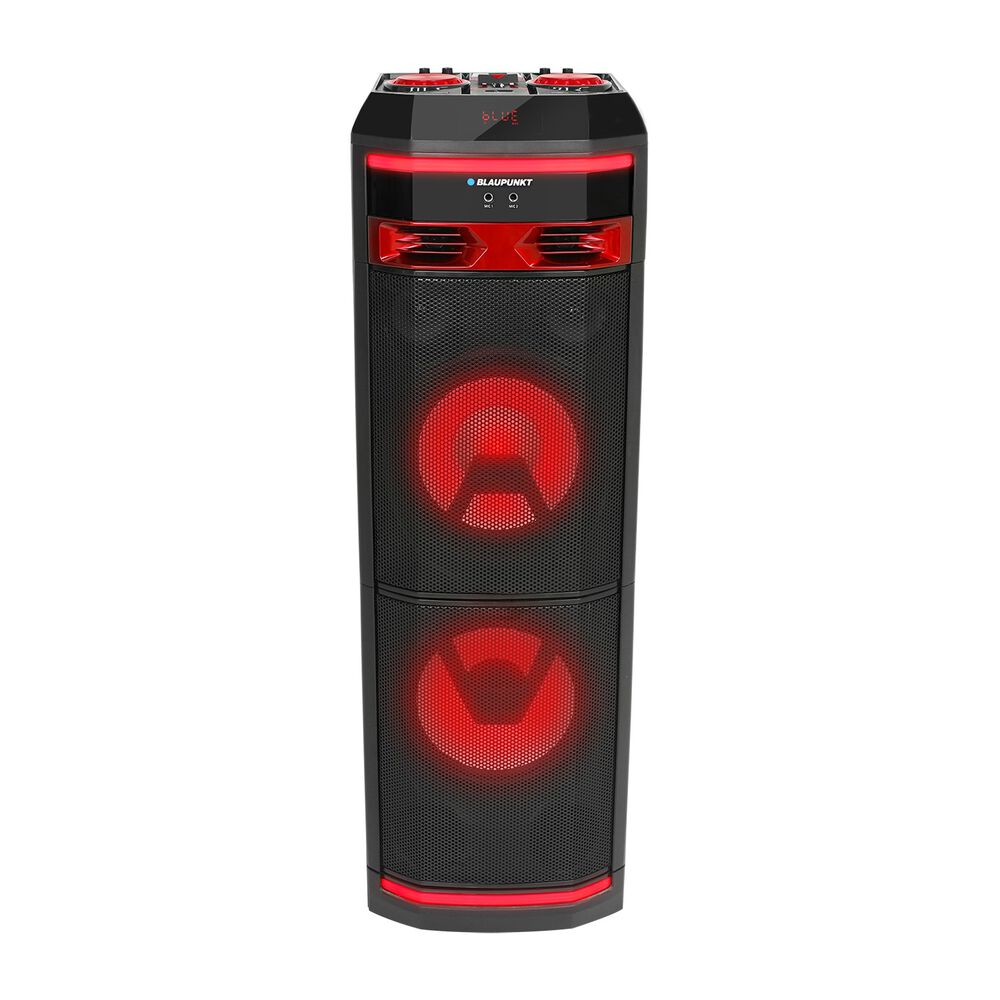BLAUPUNKT Głośnik imprezowy Blaupunkt PS1.1BD, 1000 W, funkcja karaoke, 2 mikrofony, czarny