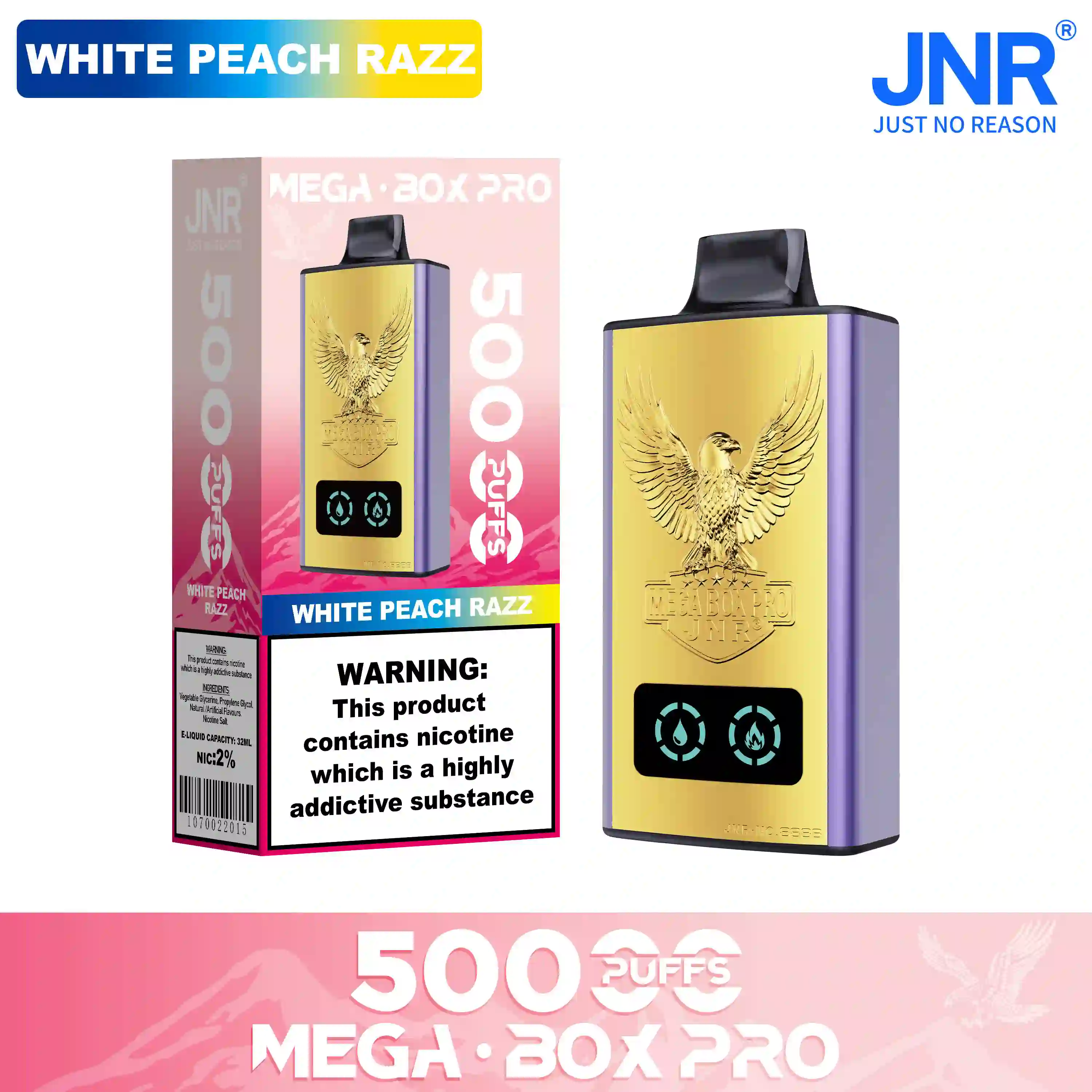JNR Vape Mega Box Pro 50000 Puffs Disposable Vape