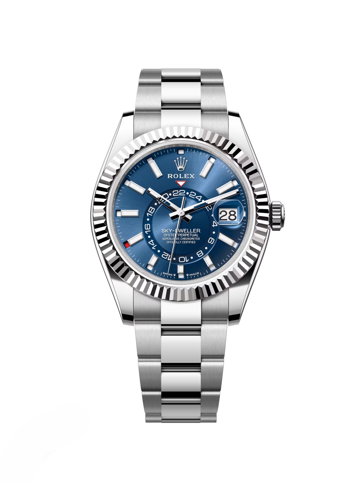 [2026 Mirror Grade]RLX  Sky-Dweller 42mm Stainless Steel Blue Dial Oyster - 336934