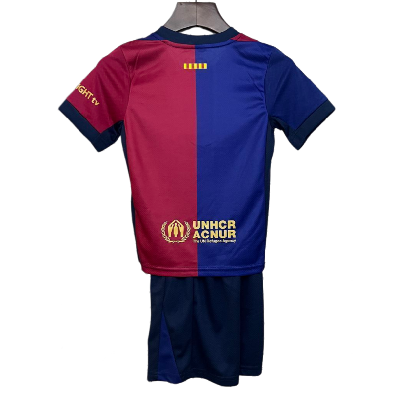 Barcelona x Travis Scott 2025-26 Home Kids Short Sleeve Kit Fan Version