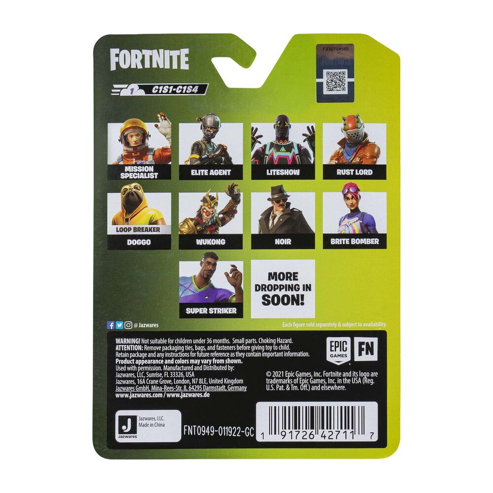 FORTNITEFigurka Fortnite Skull Trooper Green, 6,5 cm, ruchoma