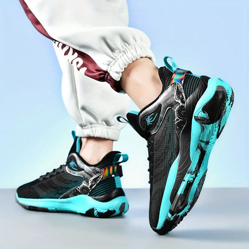 New Basketball with Shock-Absorbing And Anti-Slip Outsoles Breathable Sneakers High-Top Sports Shoes