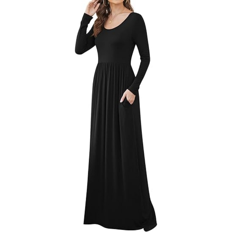 Women Casual Long Sleeve Maxi Dresses