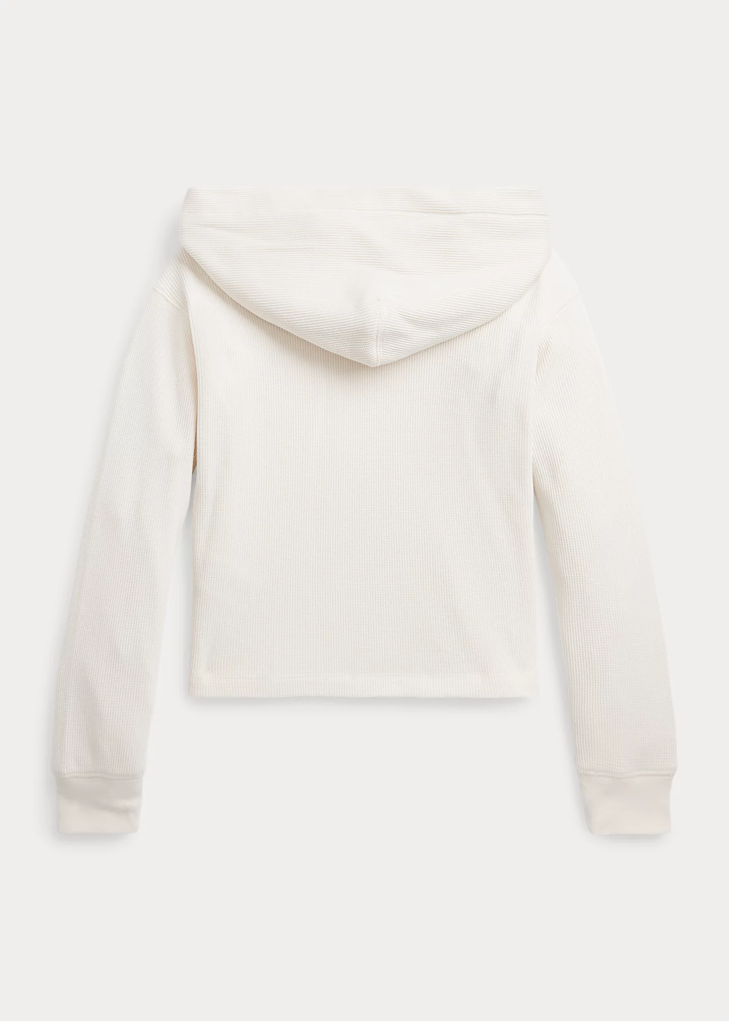 Waffle-Knit Cotton-Blend Boxy Hoodie