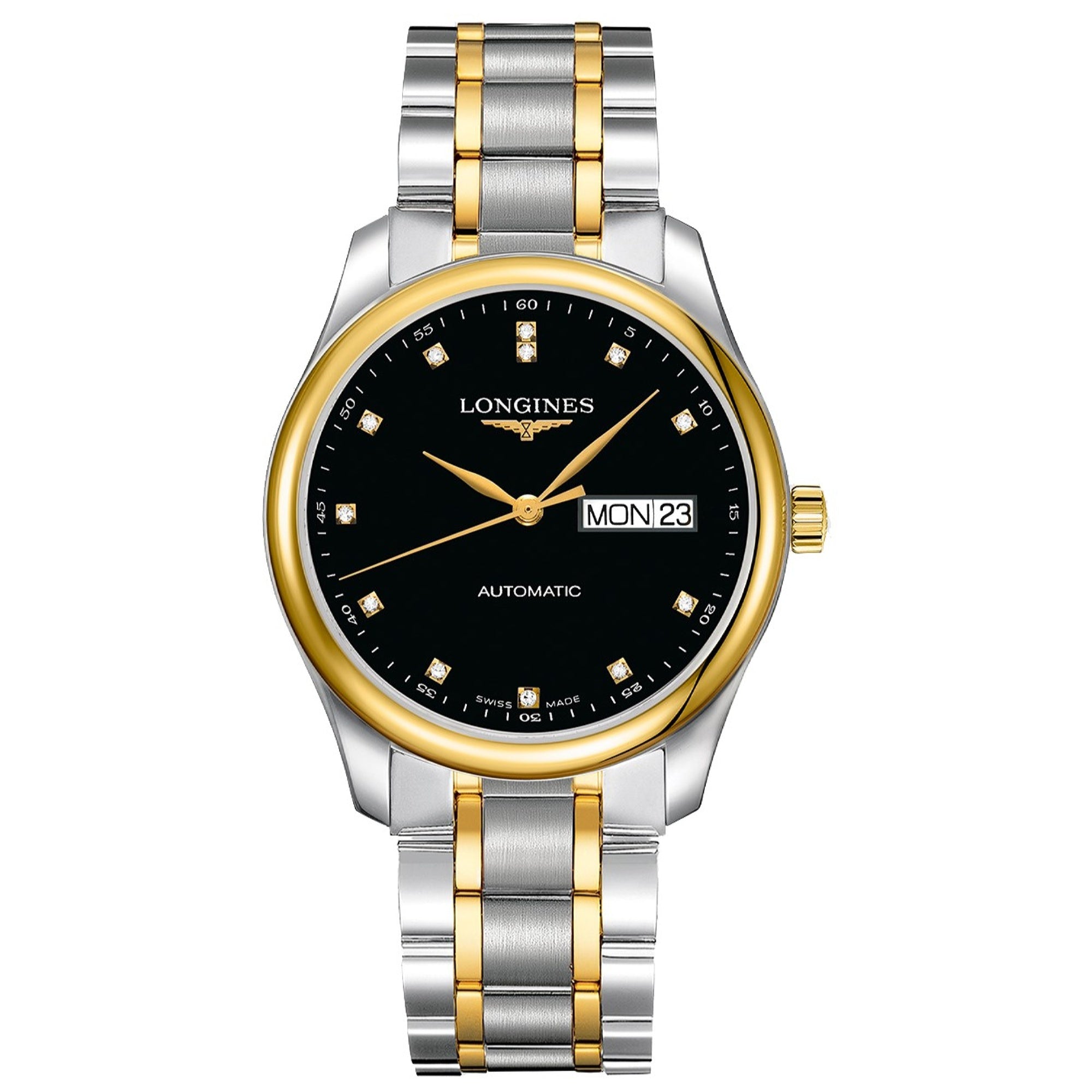 [2026 Mirror Grade]Longines Men's L2.755.5.57.7 Master Collection Diamond Two-Tone Stainless Steel Watch