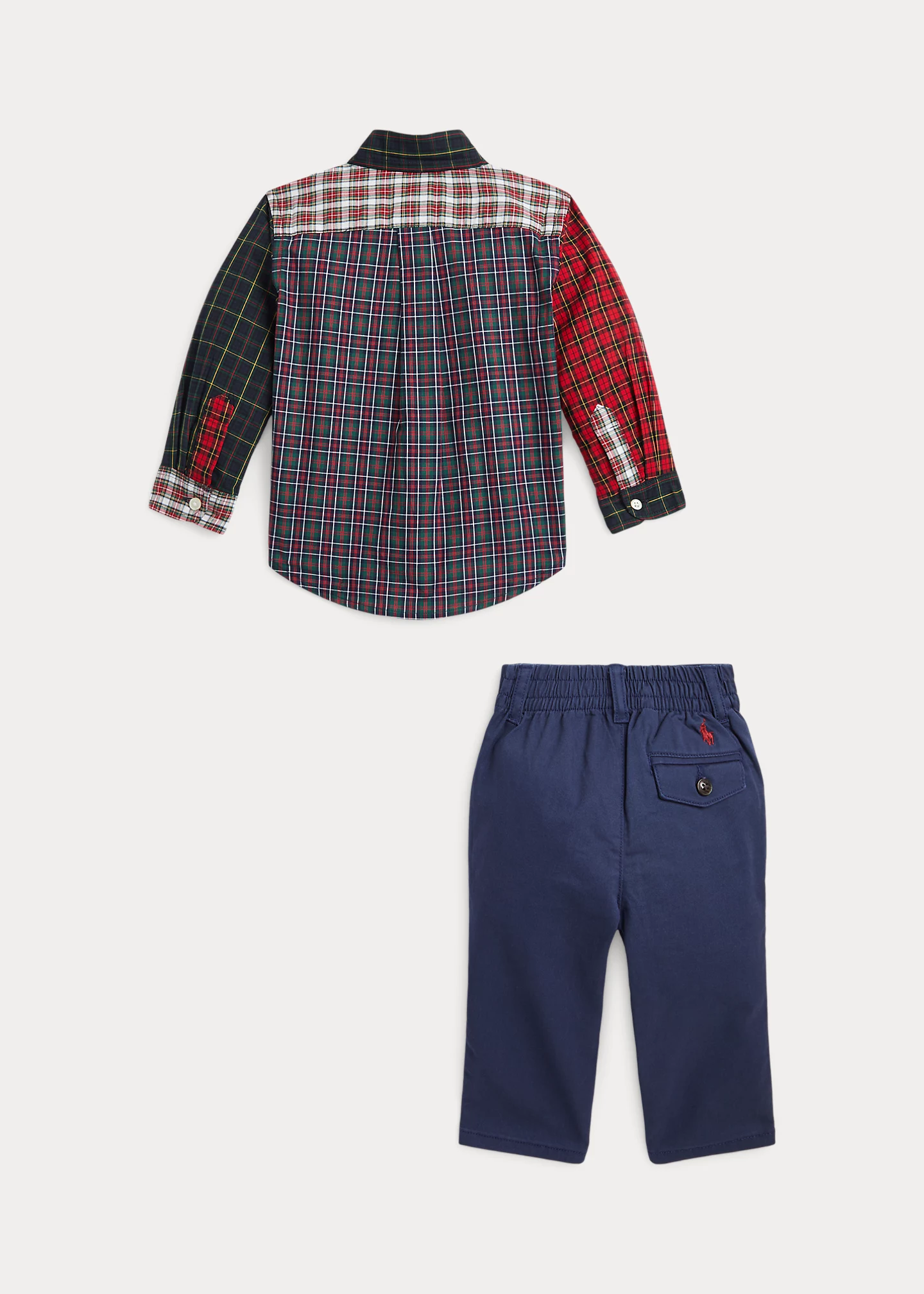 Plaid Fun Shirt & Stretch Chino Pant Set