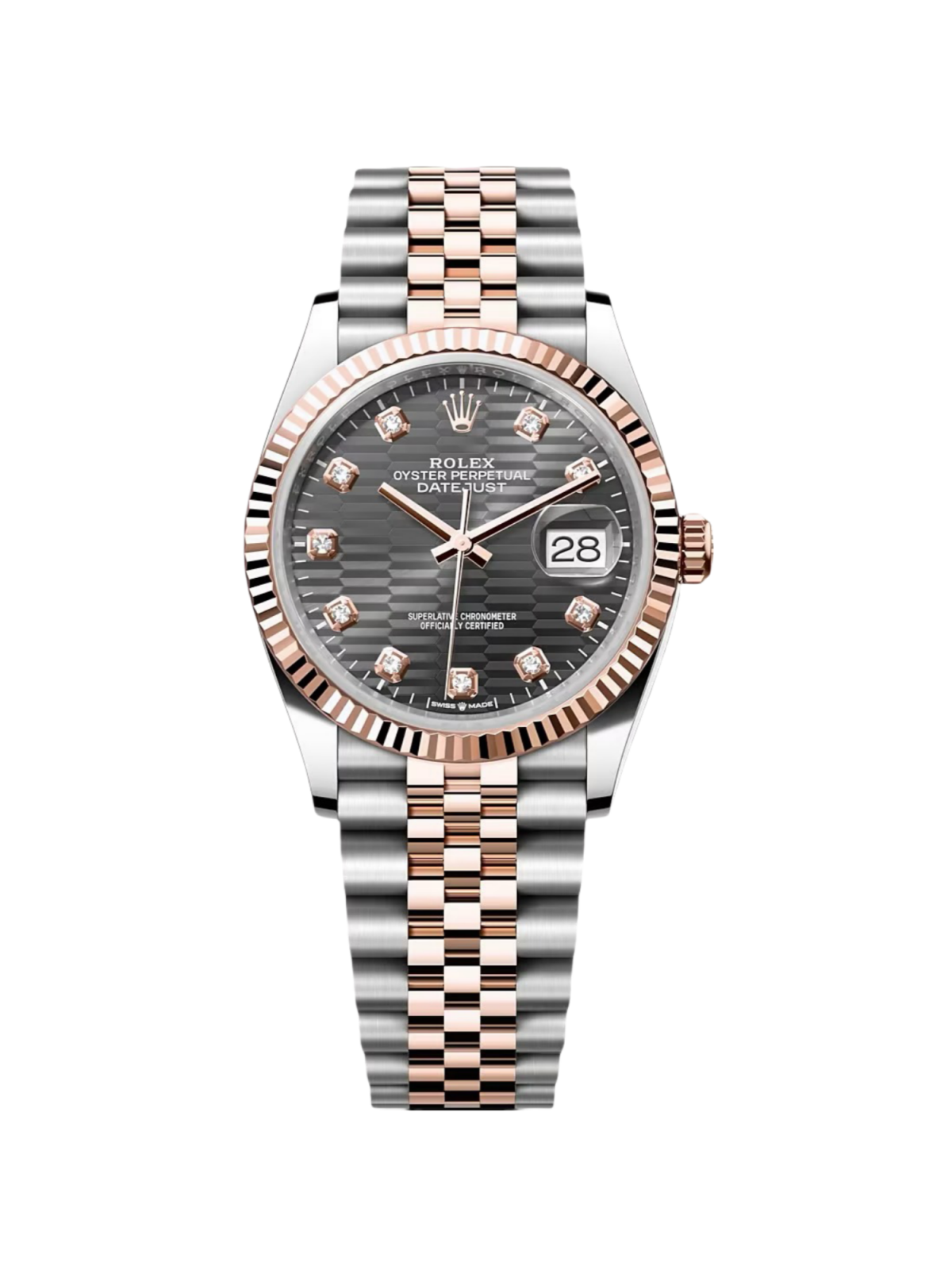 [2026 Mirror Grade]RLX  Datejust 36mm 126231 Slate Fluted Motif Dial 36mm Jubilee Bracelet
