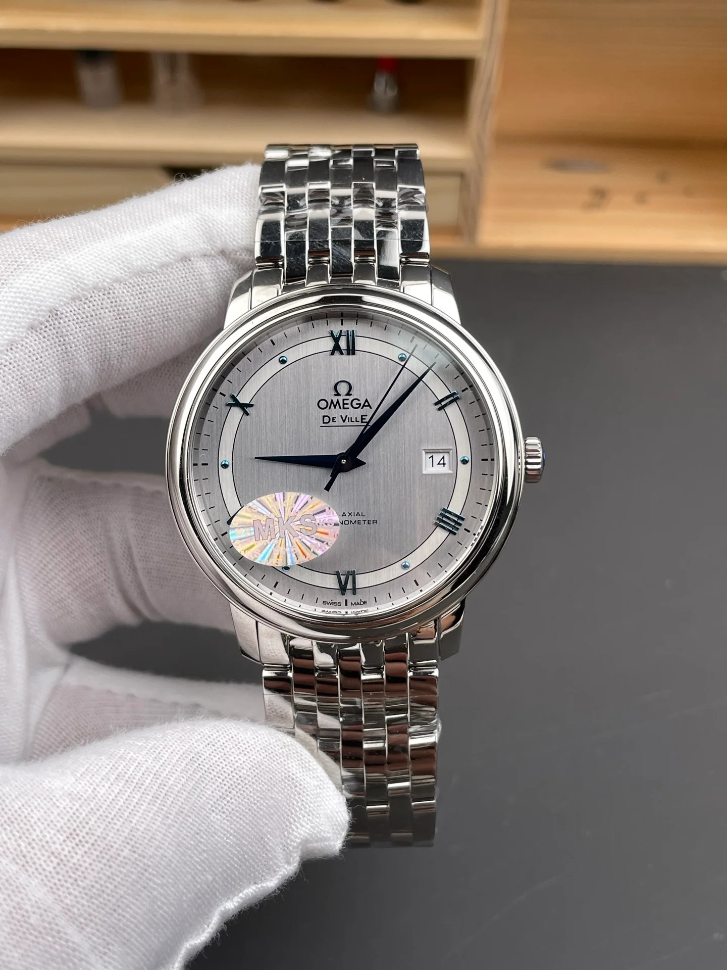 Rail Dial De Ville, Grey Dial with Blue Hands