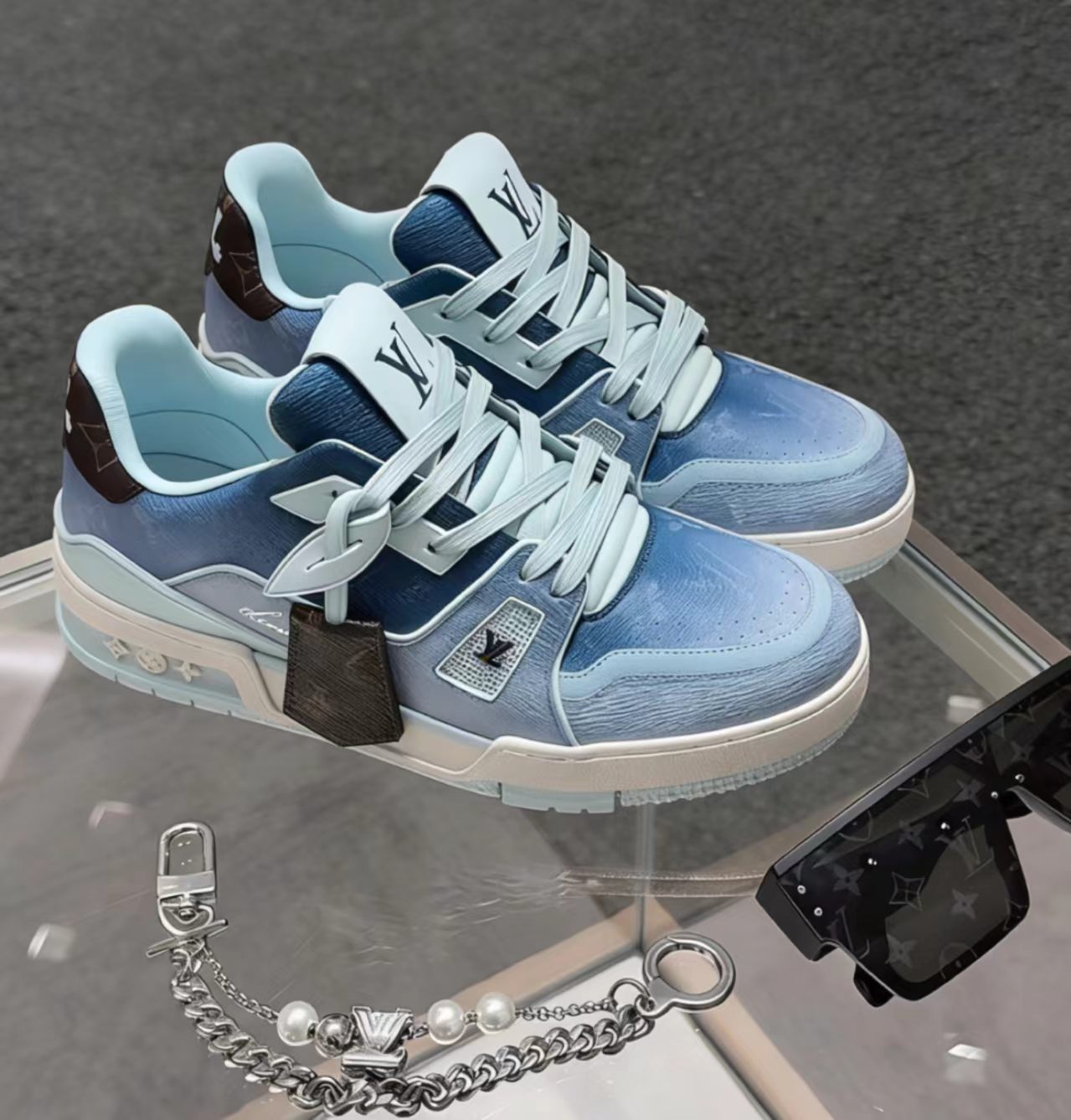 Louis Vuitton Trainer Gradient Blue Monogram Sneaker