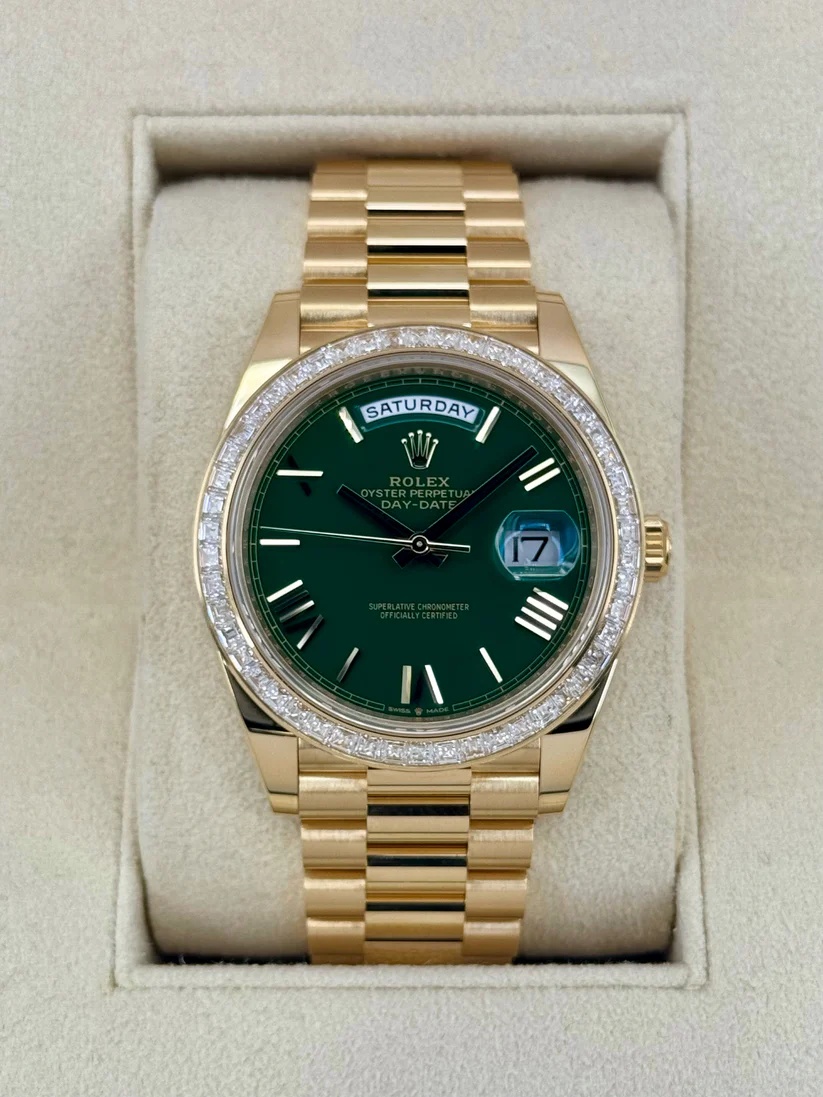 [2026 Mirror Grade]RLX Day-Date 40mm 228398TBR-0039 Green Dial President Watch