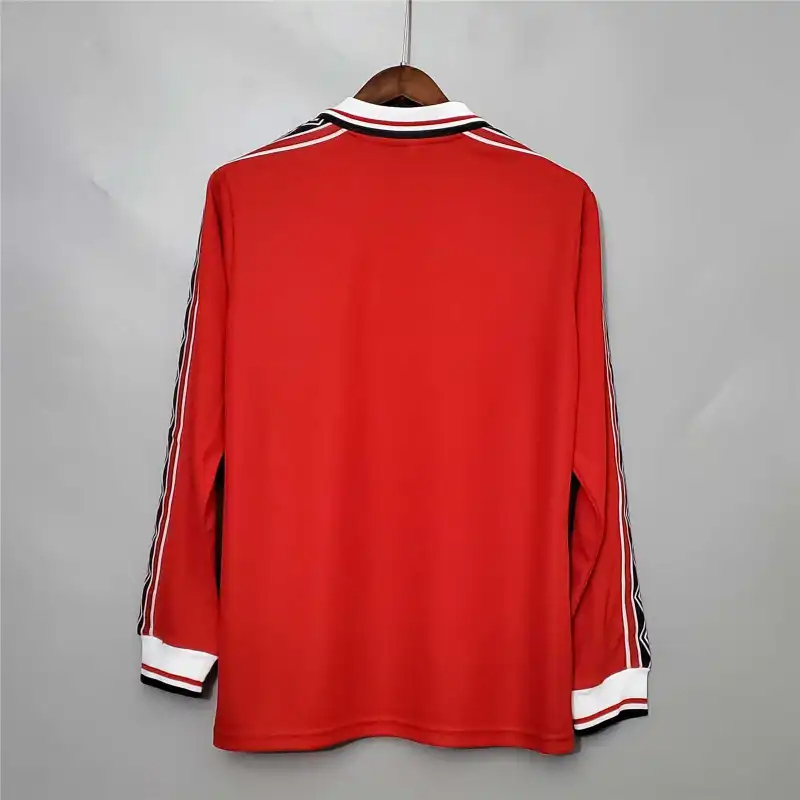 Manchester United Retro Home Long Sleeve Football Jersey Shirt 1998/99