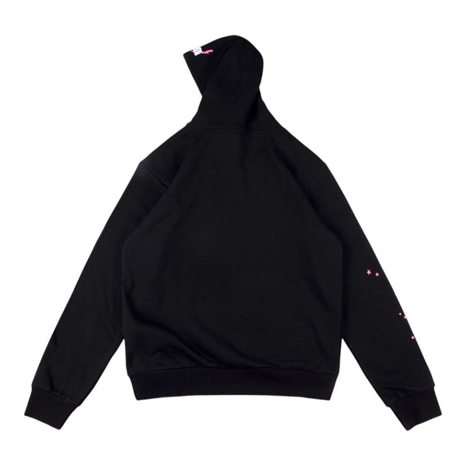 Sp5der Classic Web 555555 Black/Pink Hoodie