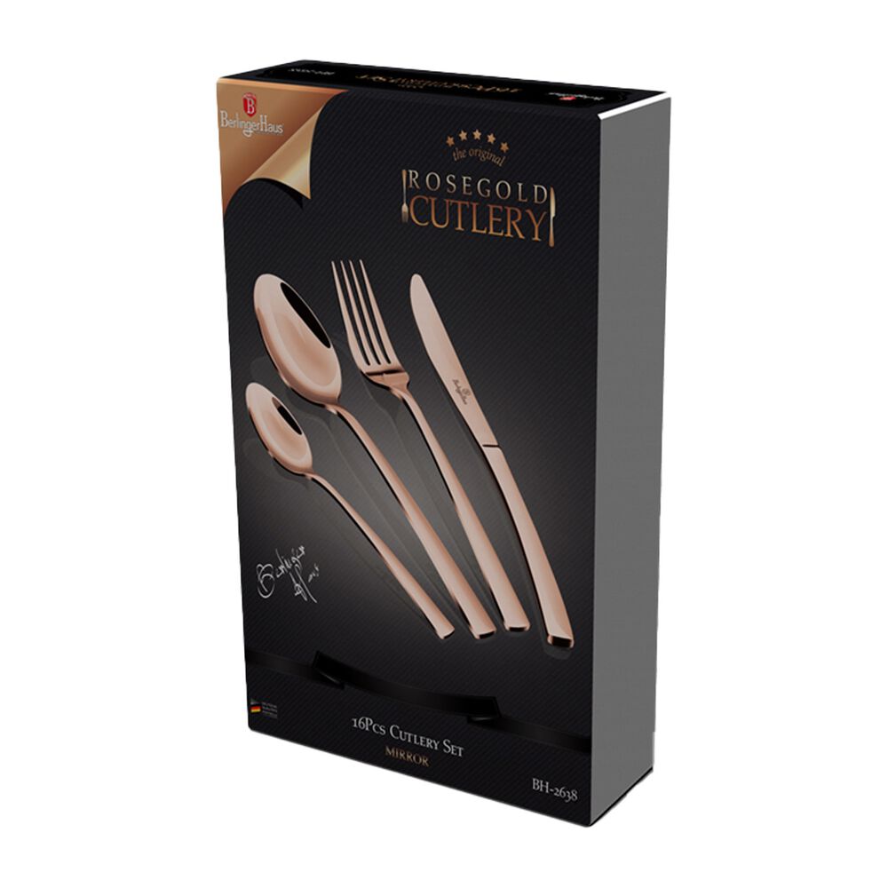 BERLINGERHAUS Zestaw sztućców BerlingerHaus Rose Gold, 16 elementów, różowe złoto