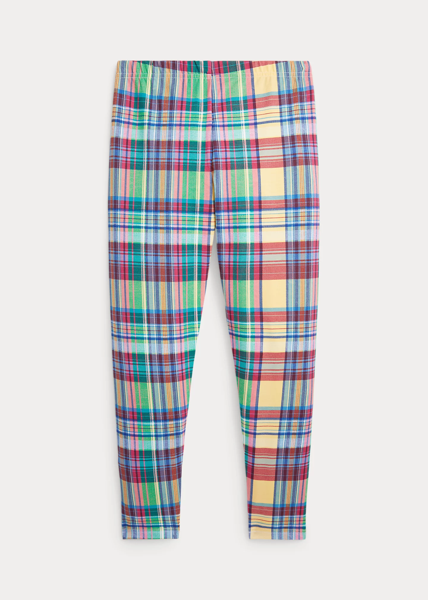 Madras-Print Stretch Jersey Legging