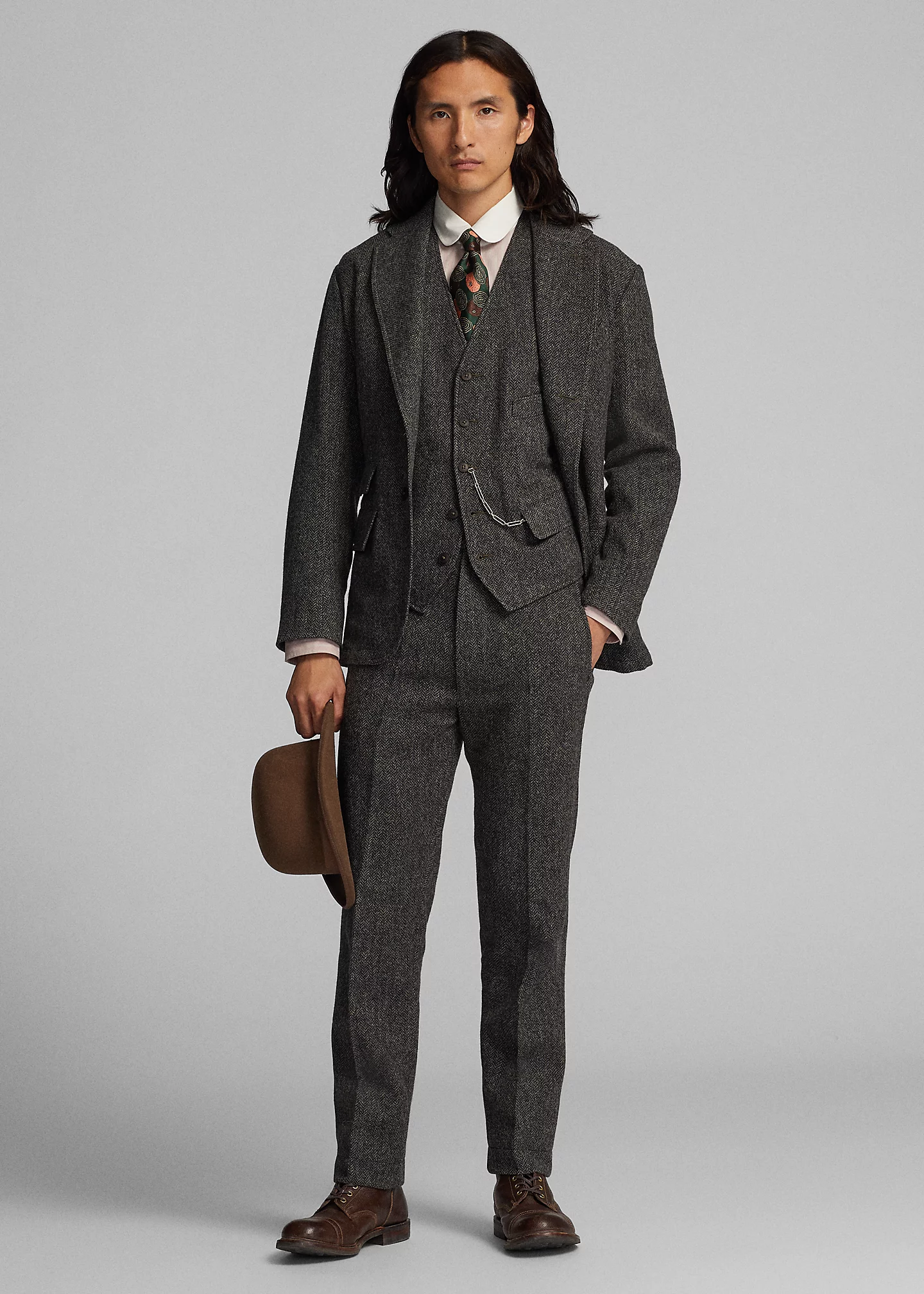 Wool Herringbone Officer's Pant