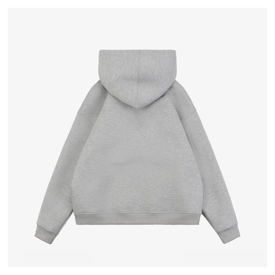 MM Letter Patch Air Cotton Hoodie Jacket