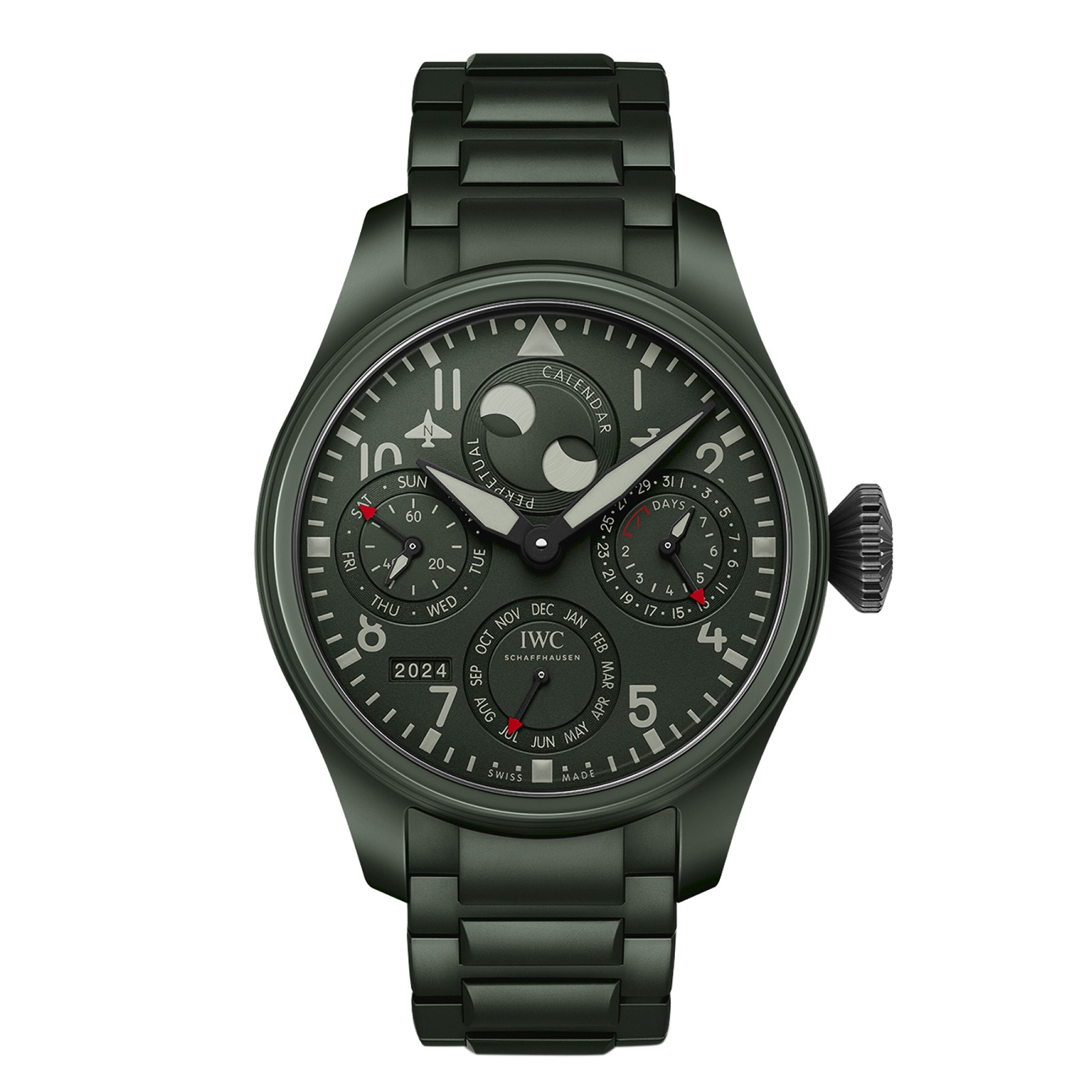 [2026 Mirror Grade]IWC Big Pilot's Watch Perpetual Calendar Top Gun Woodland 46.5mm IW503101