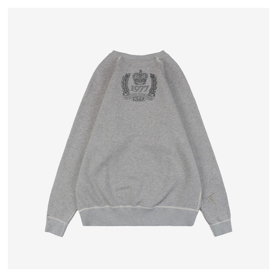 Saint Michael Queen Elizabeth Distressed Print Sweatshirt