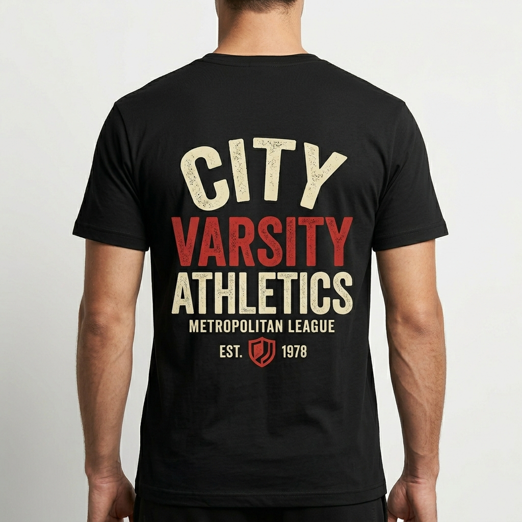 City Varsity Tee, Vintage Athletic Graphic T-Shirt, Unisex Streetwear Shirt CityTee2