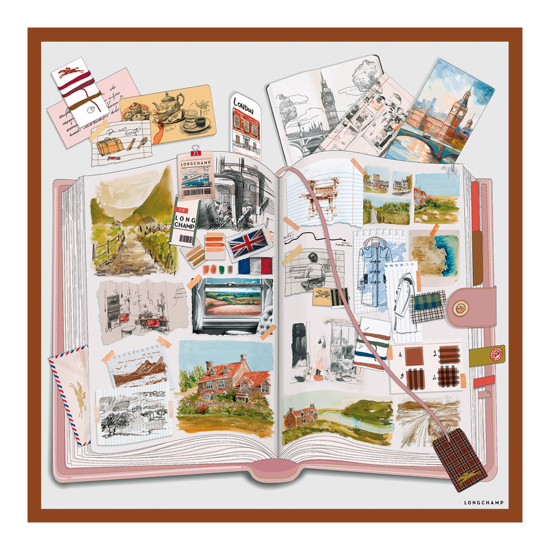 L'Echappée belle Silk scarf 90