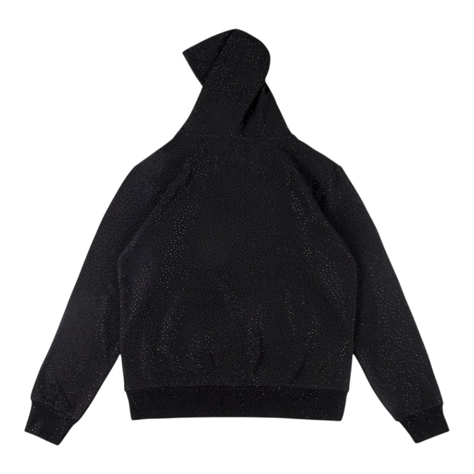 Sp5der Black Mesh Logo Hoodie