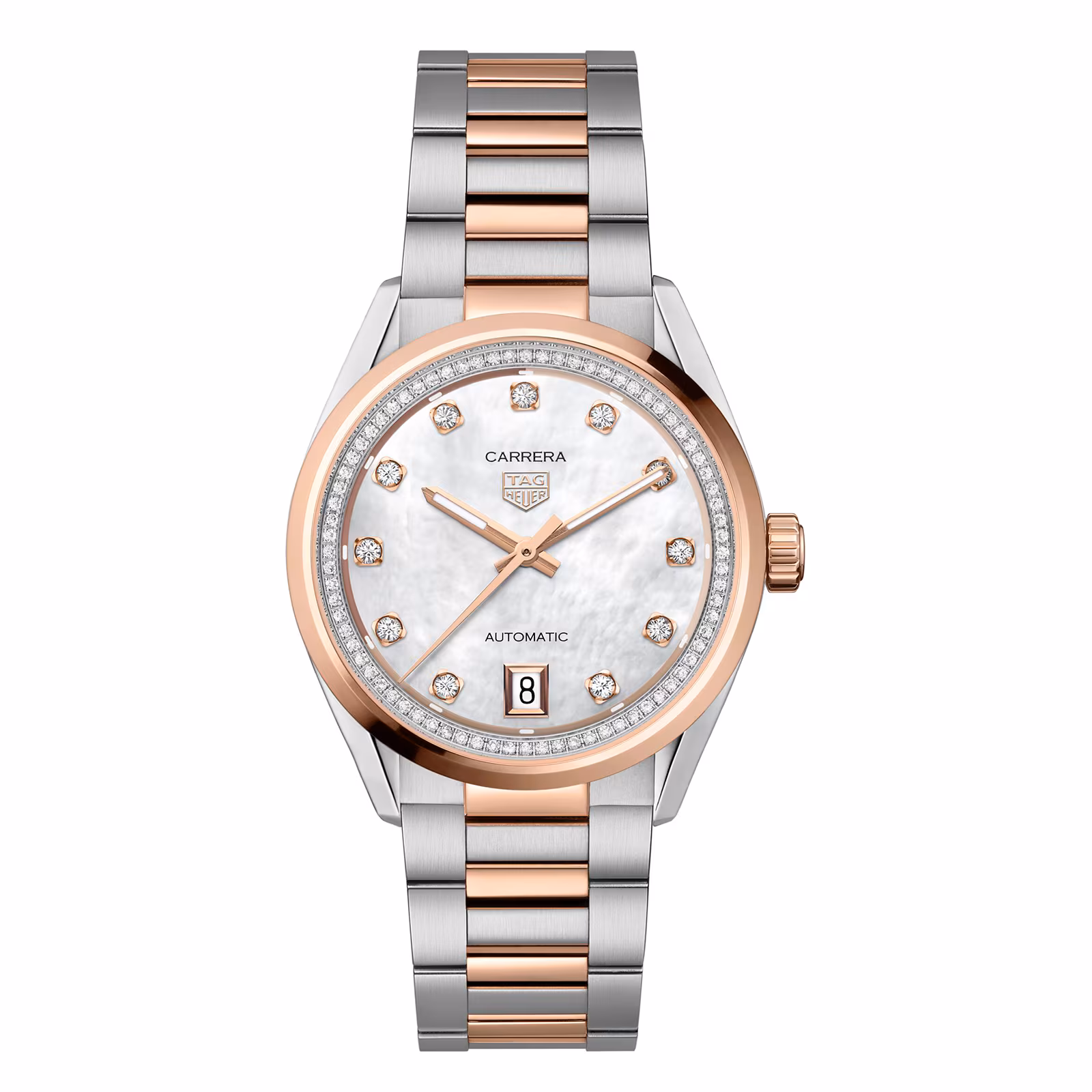 [2026 Mirror Grade]TAG Heuer Carrera Date 36mm Ladies Watch Mother Of Pearl Diamond WBN2351.BD0000