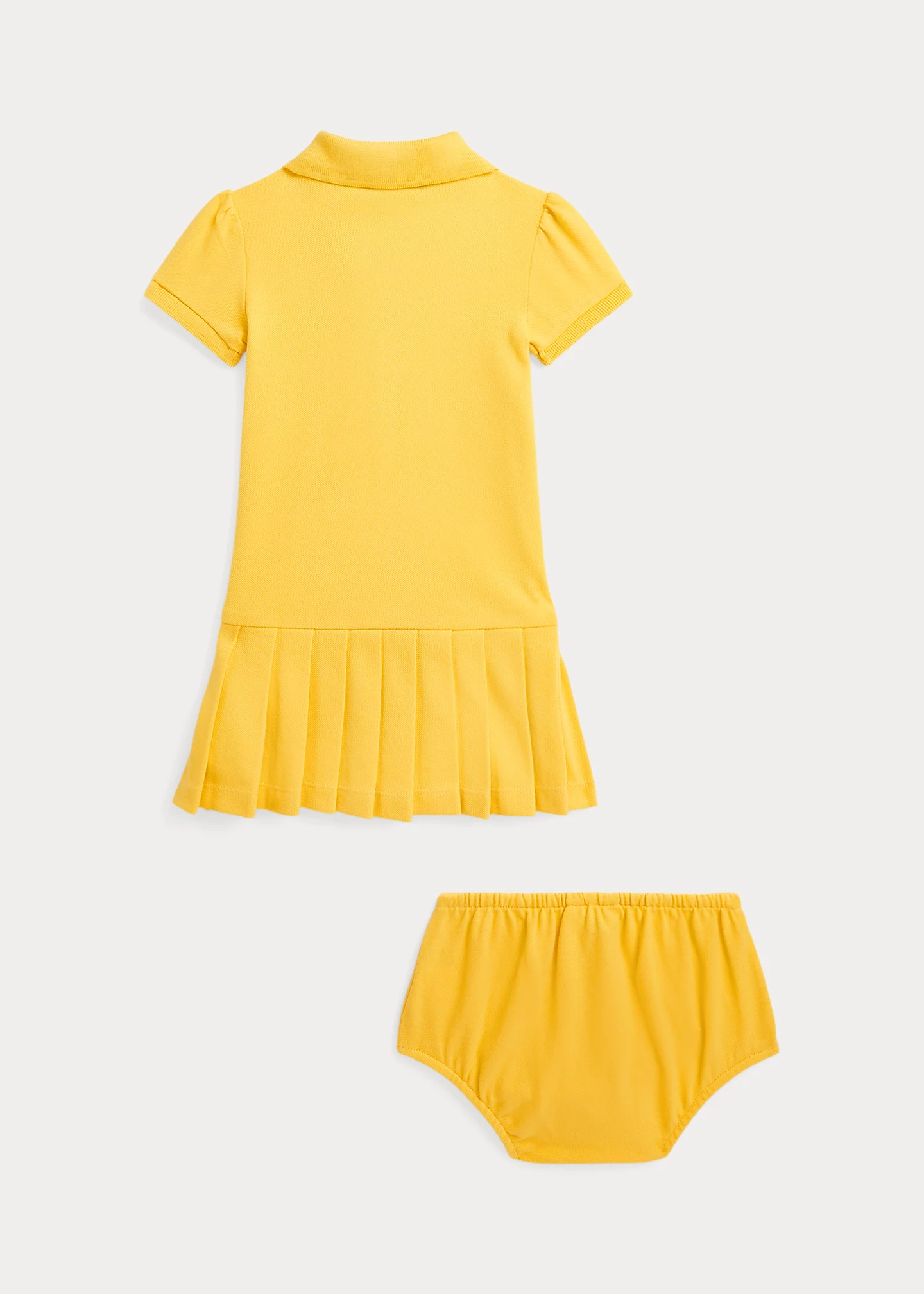 Pleated Mesh Polo Dress & Bloomer