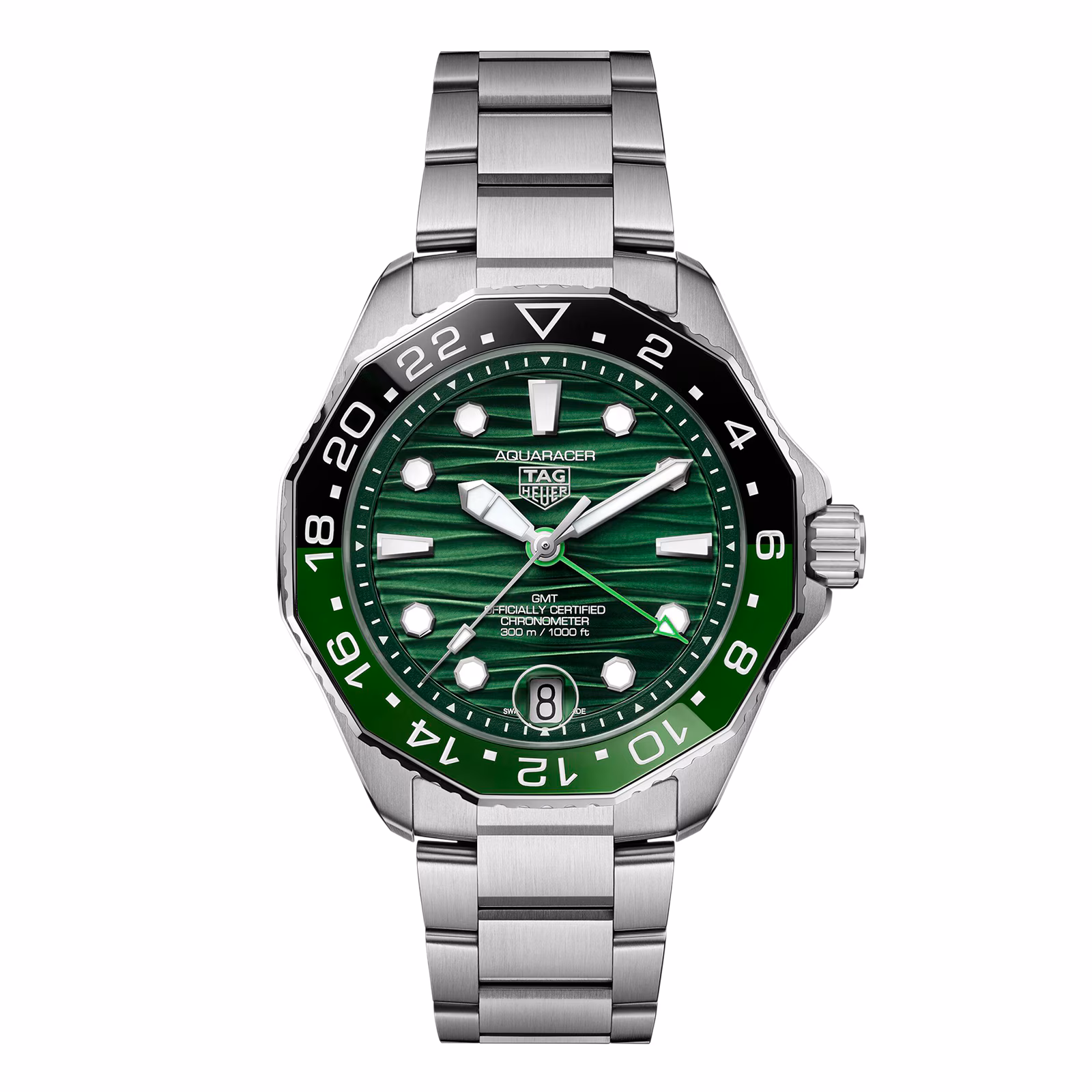 [2026 Mirror Grade]TAG Heuer Aquaracer Professional 300 GMT 42mm Mens Watch Green WBP5115.BA0013