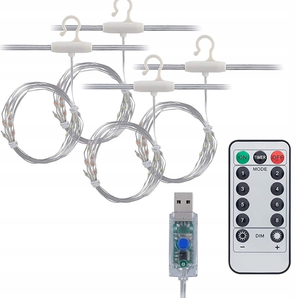 EXTRALINK Kurtyna świetlna 3 x 3 m 300LED Extralink, pilot, ciepły biały
