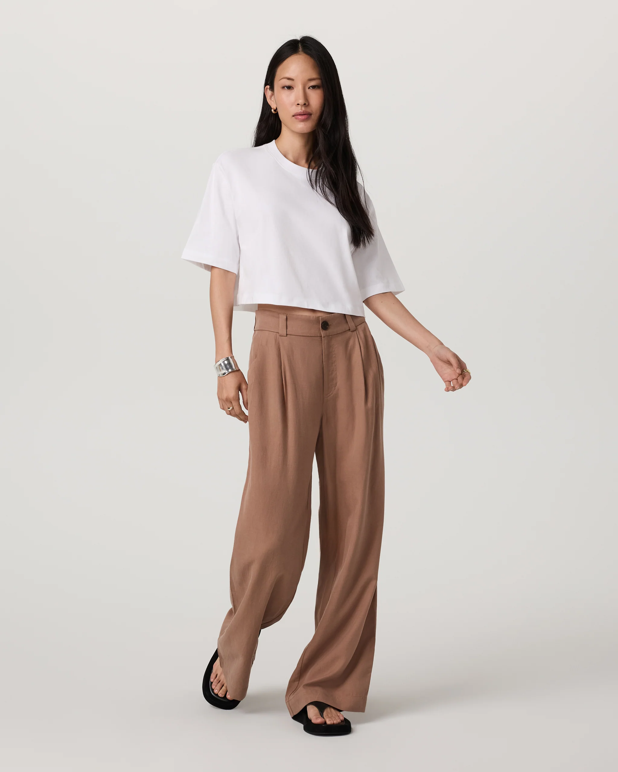 Short Sleeve Heavyweight Crop Cotton Tee