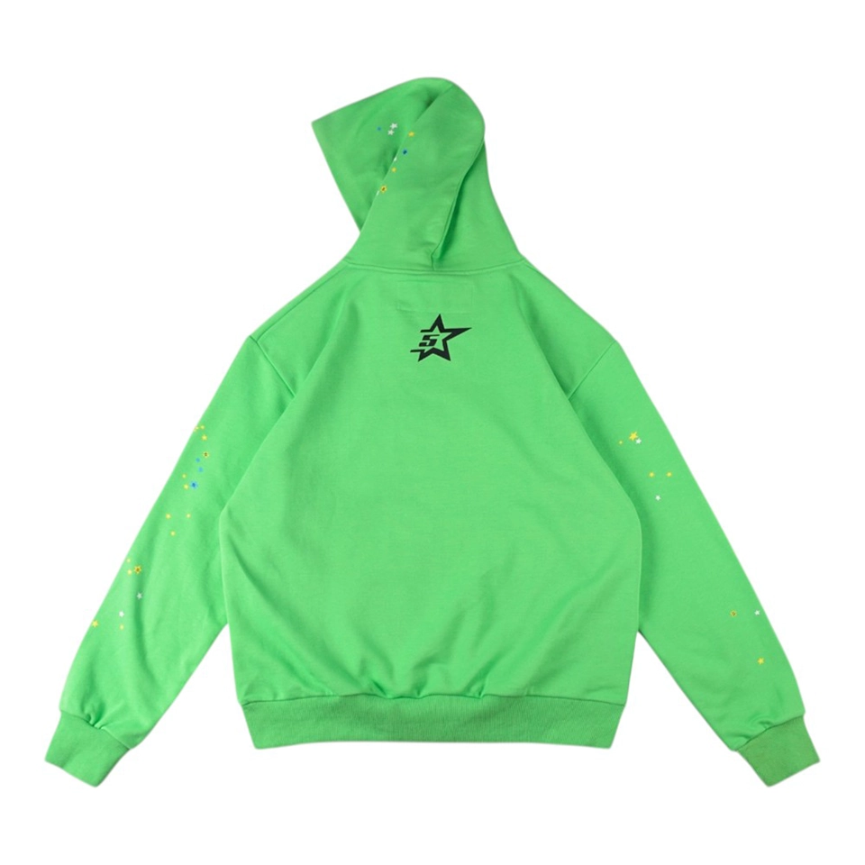 Sp5der Green Web Graphic Hoodie