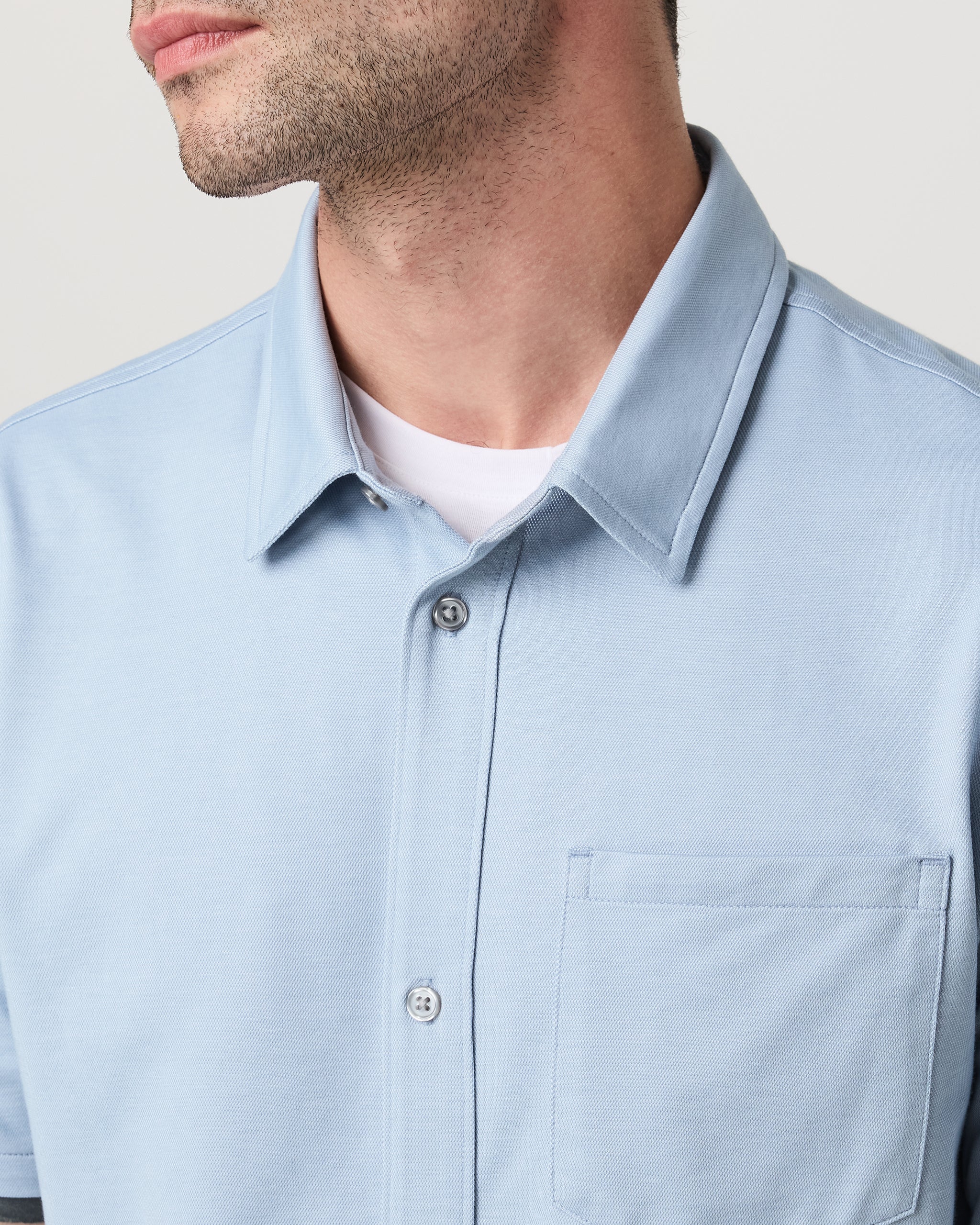 Short Sleeve Knit Oxford Button Down - Classic Fit