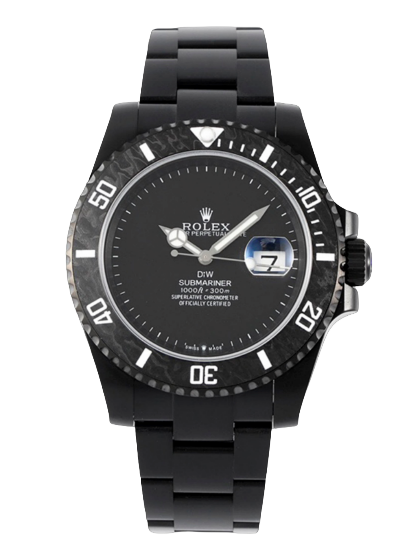 [2026 Mirror Grade]Rolex Submariner DIW Edition Parakeet Carbon Fiber Bezel 116610LB Black Dial