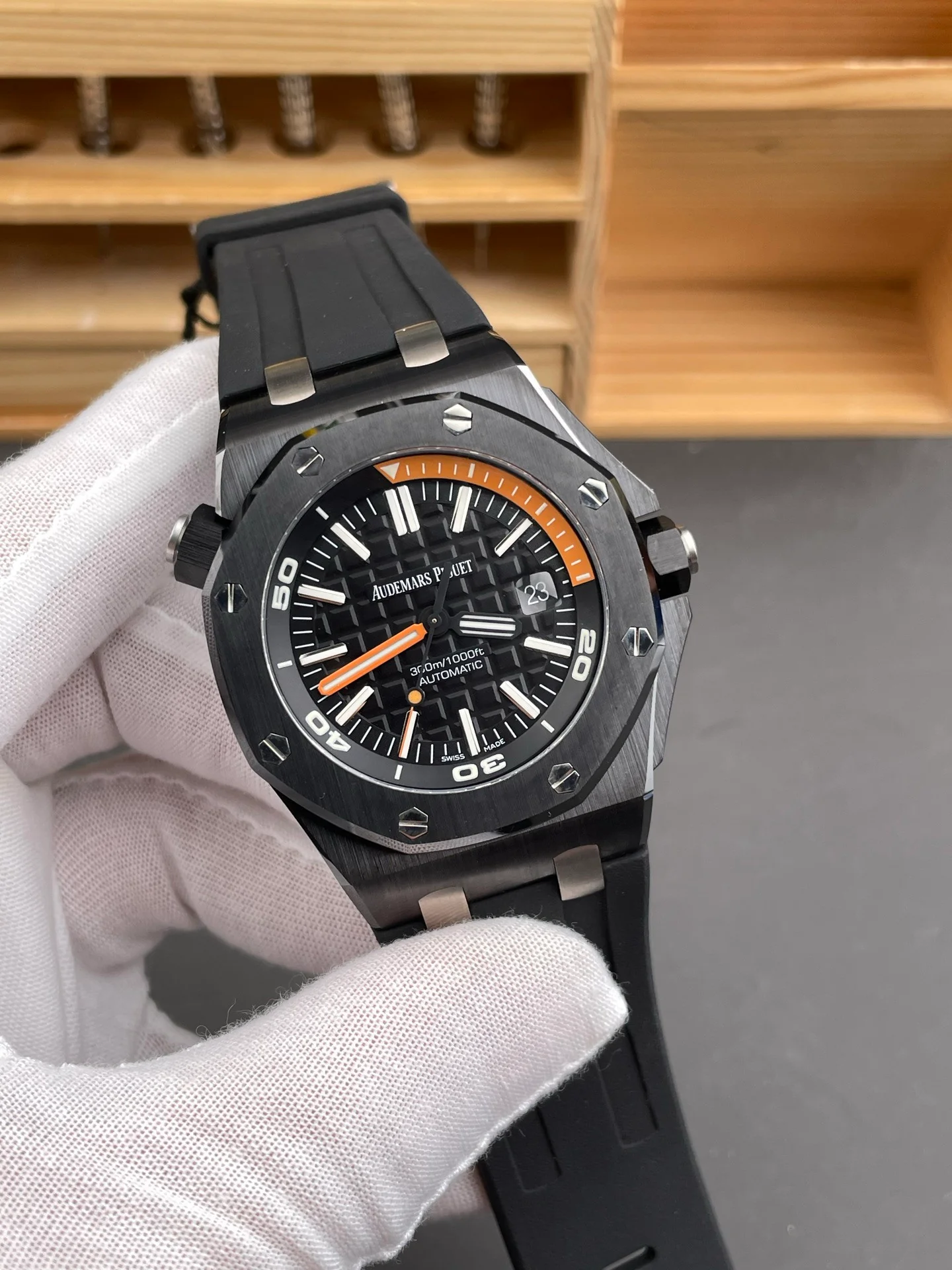 Royal Oak 15707 Black Ceramic