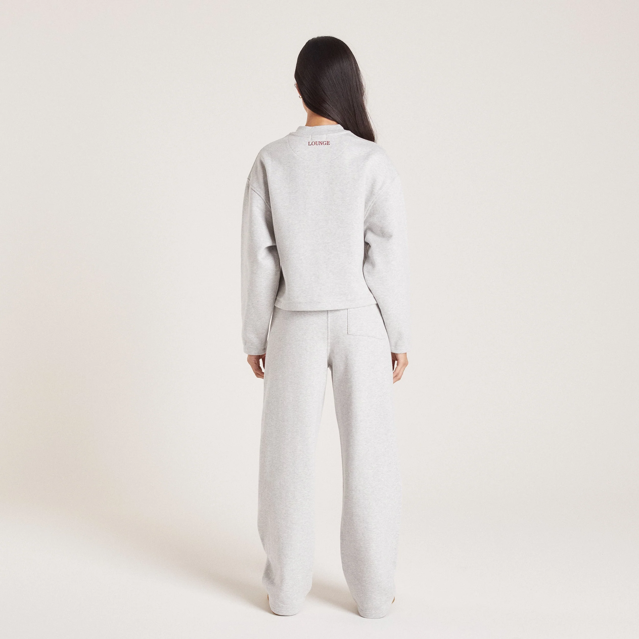 Straight Leg Sweatpants - Grey Marl