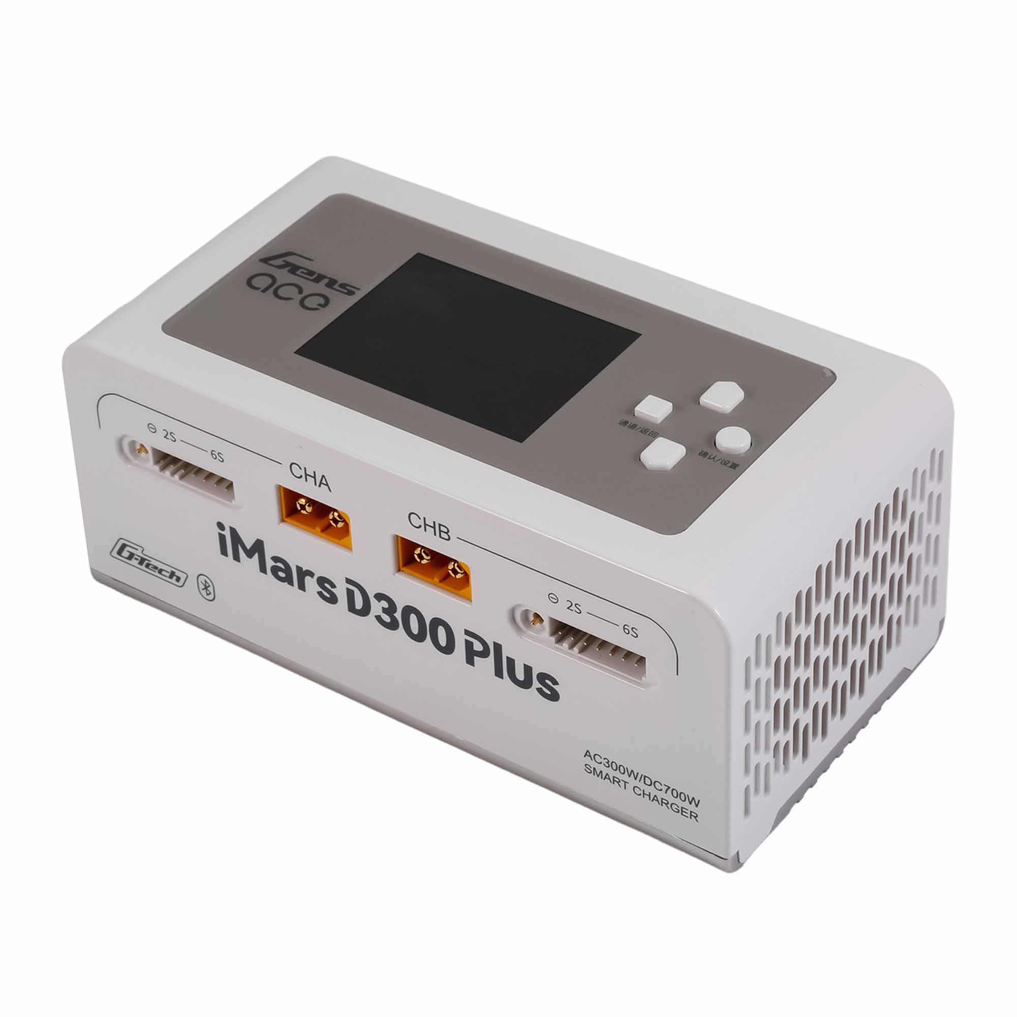 iMars D300 Plus G-Tech Charger with Bluetooth, White
