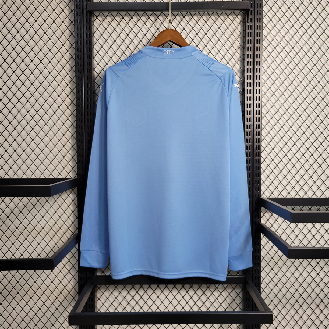 Manchester City Football Jersey Home Long Sleeve Shirt 2023/24