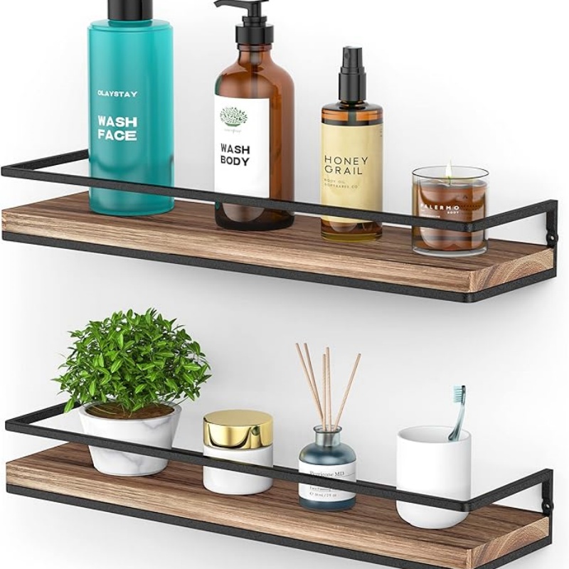 Floating Shelves Black 17 inch