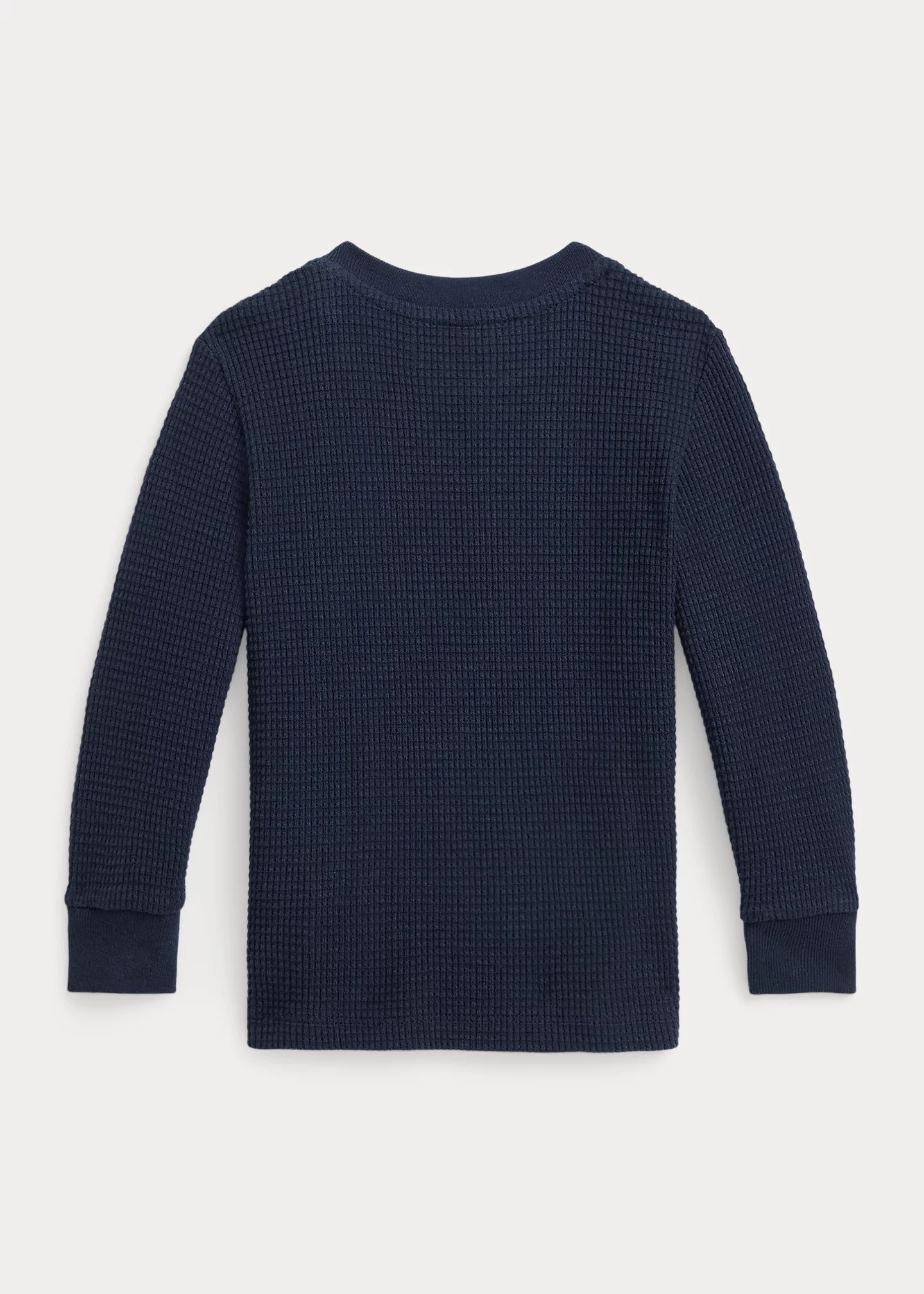 Waffle-Knit Cotton Long-Sleeve Tee