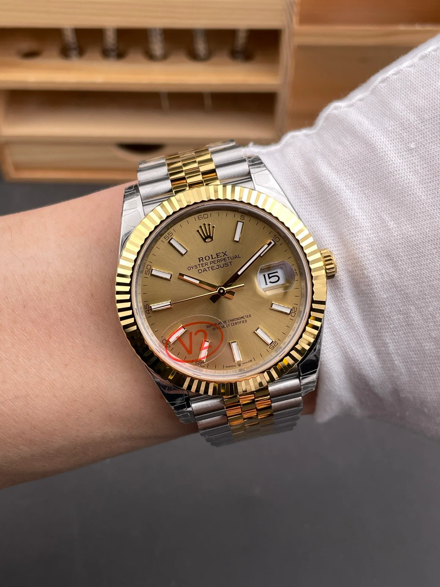 Two-tone Champagne Dial Datejust V2 Version
