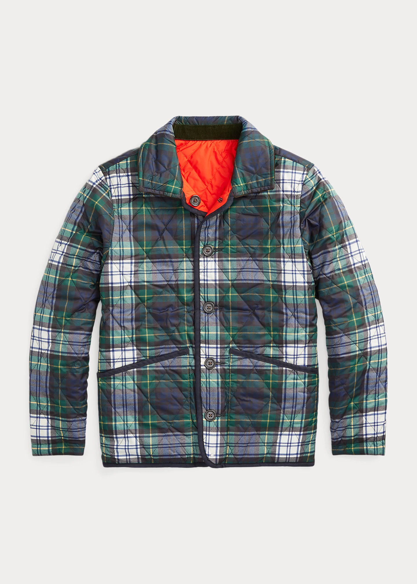 Reversible Plaid Water-Repellent Jacket