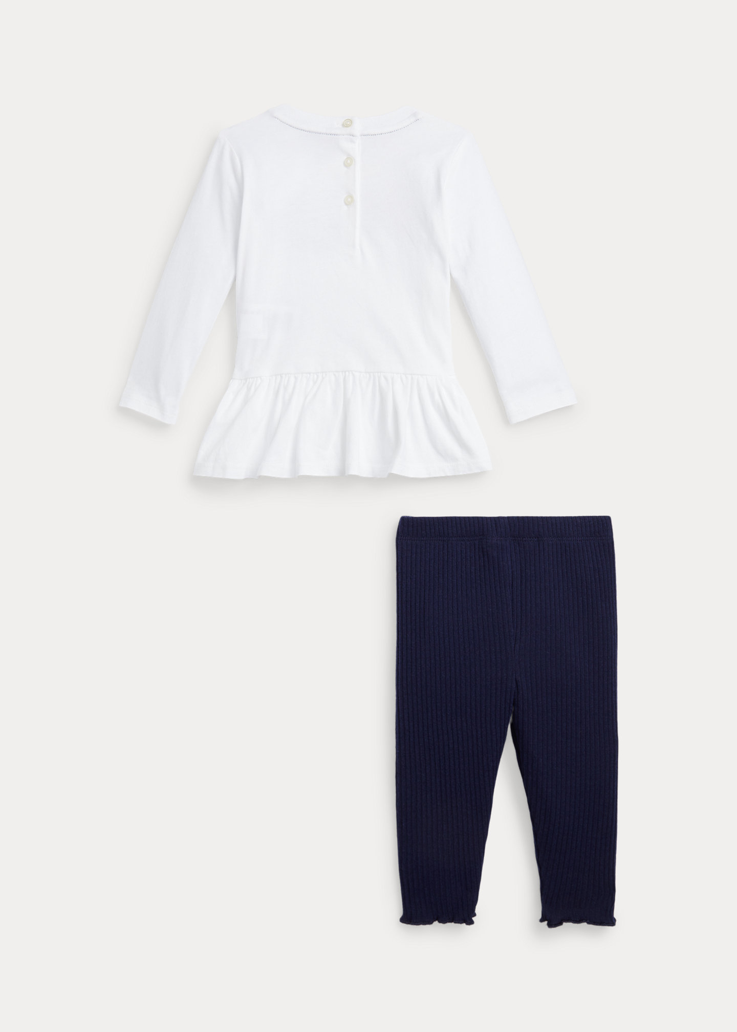 Logo Jersey Top & Ribbed Legging Set