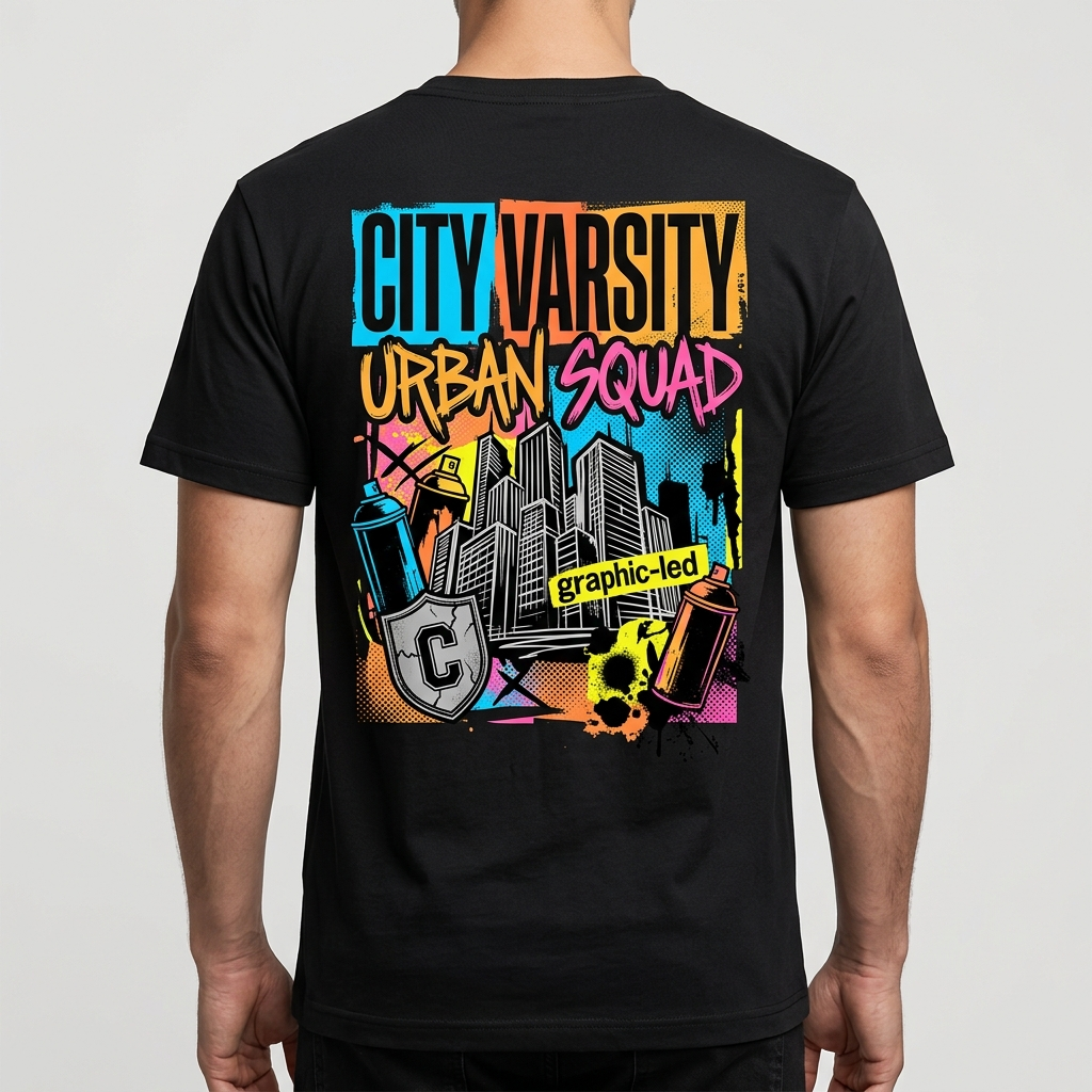 City Varsity Tee, Vintage Athletic Graphic T-Shirt, Unisex Streetwear Shirt CityTee2