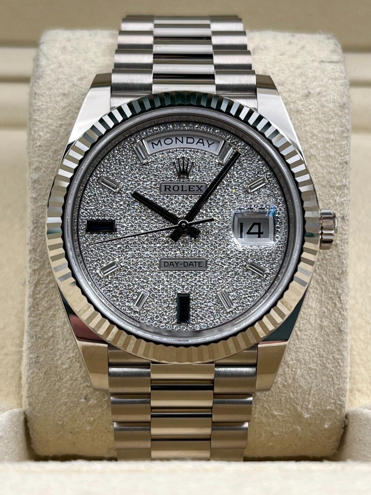 [2026 Mirror Grade]RLX  Day-Date 228236-0009 Diamonds & Sapphires Dial