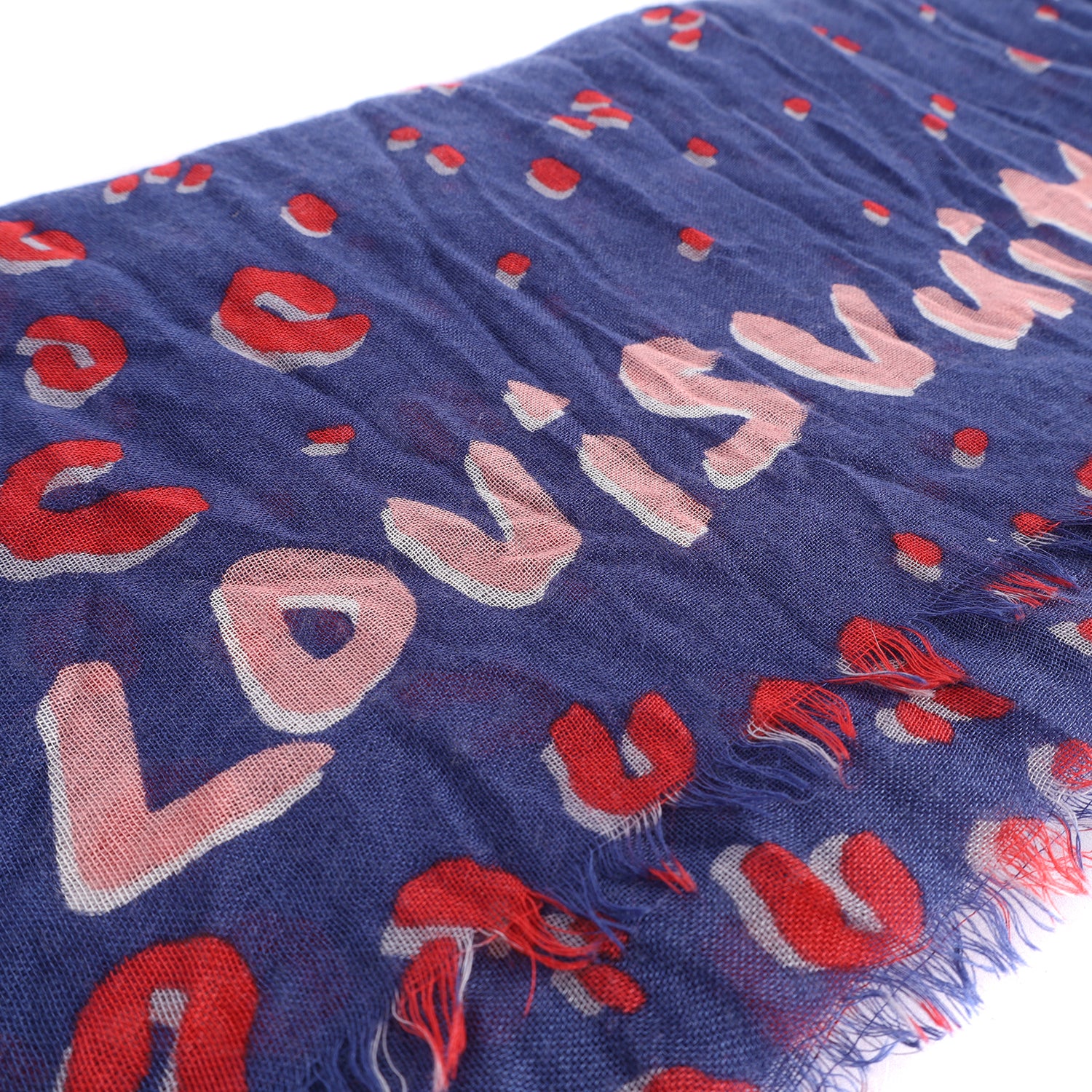 Cashmere Silk Sprouse Leopard Confetti Stole Denim