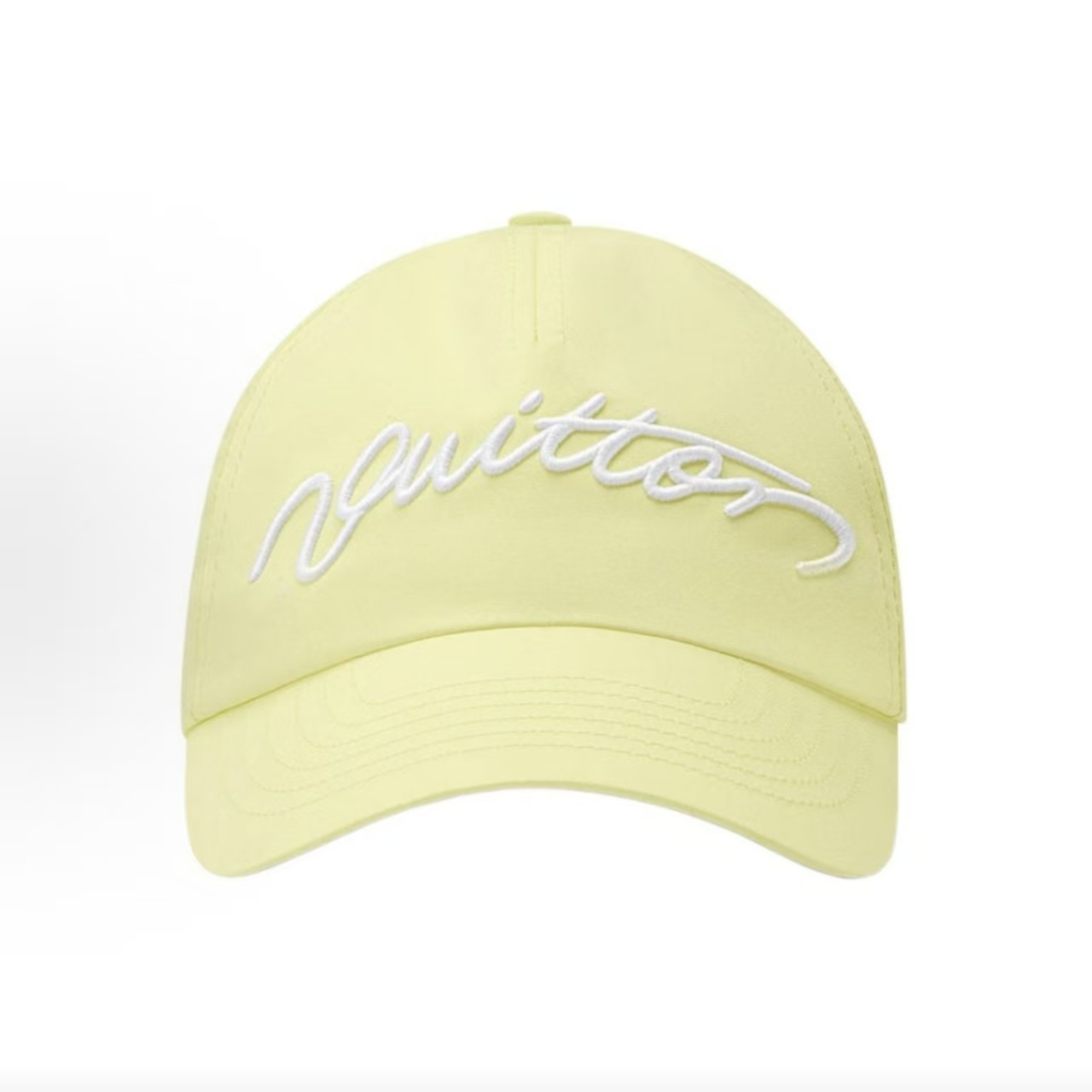 Louis Vuitton Pale Yellow Script Embroidery Baseball Cap