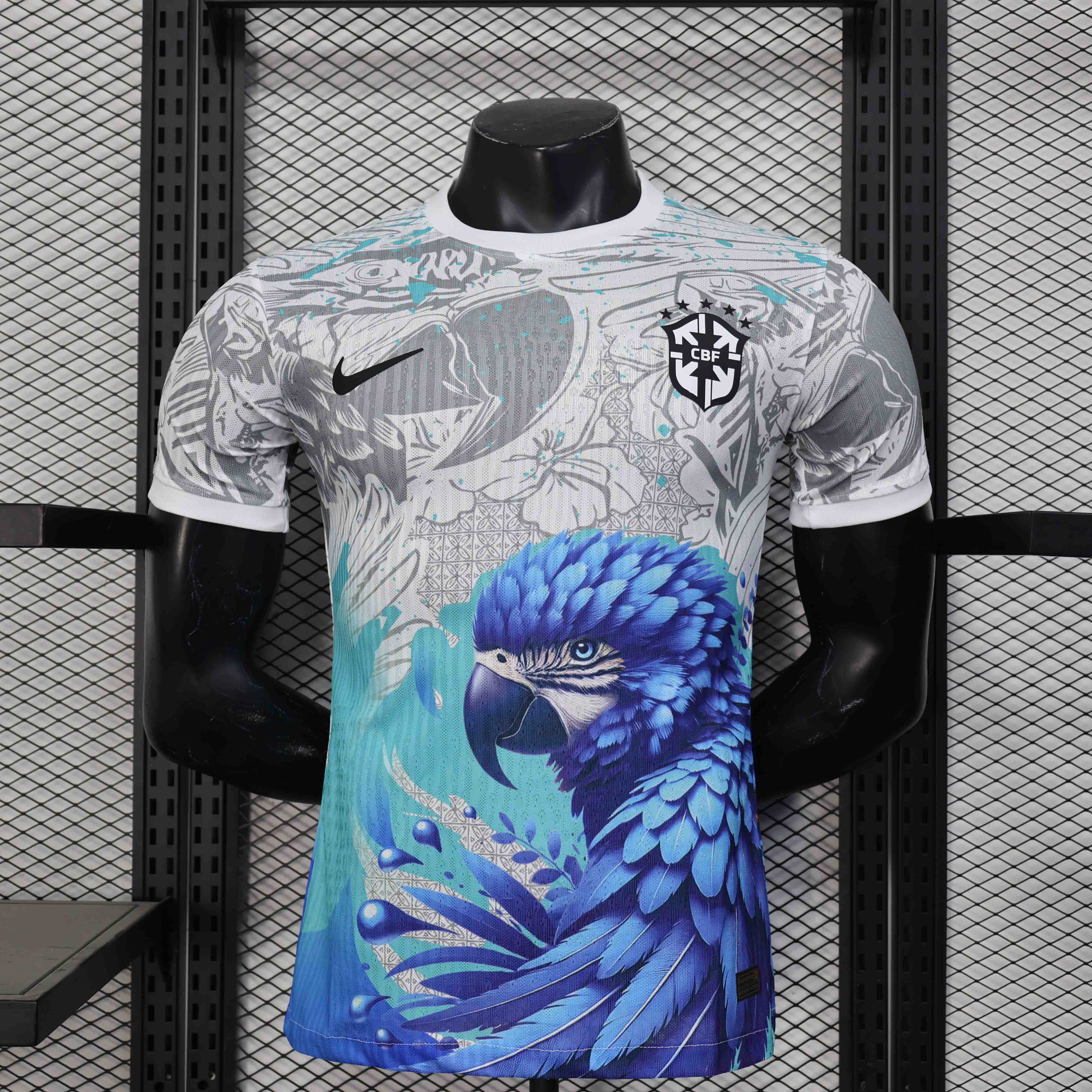 Brazil Authentic Soccer Jersey Blue Parrot Special Edition Shirt 2025