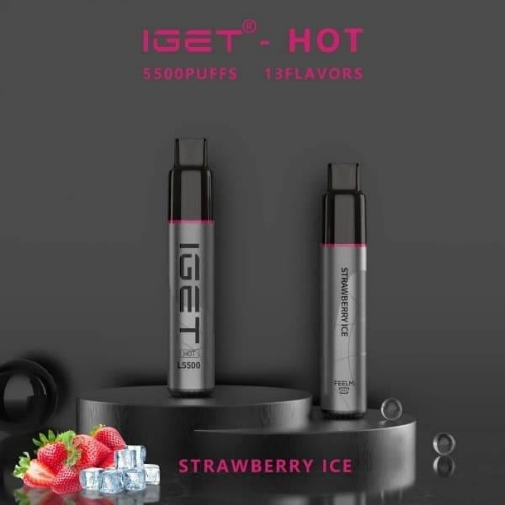 IGET HOT 5500 Puffs Green Plum Ice 2PCS