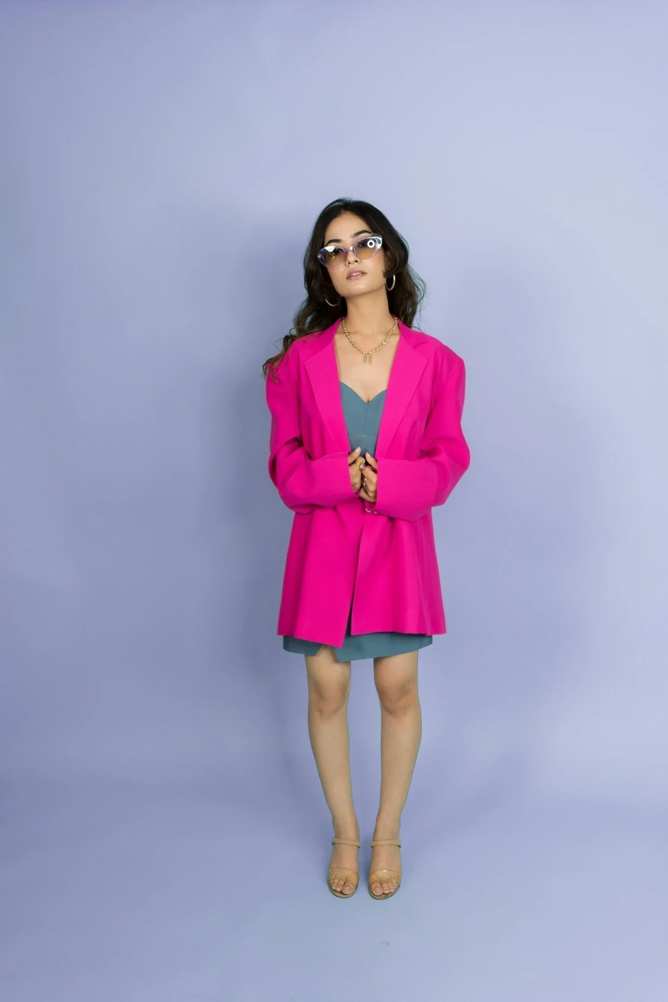 The Oversized Blazer in Deep Pink